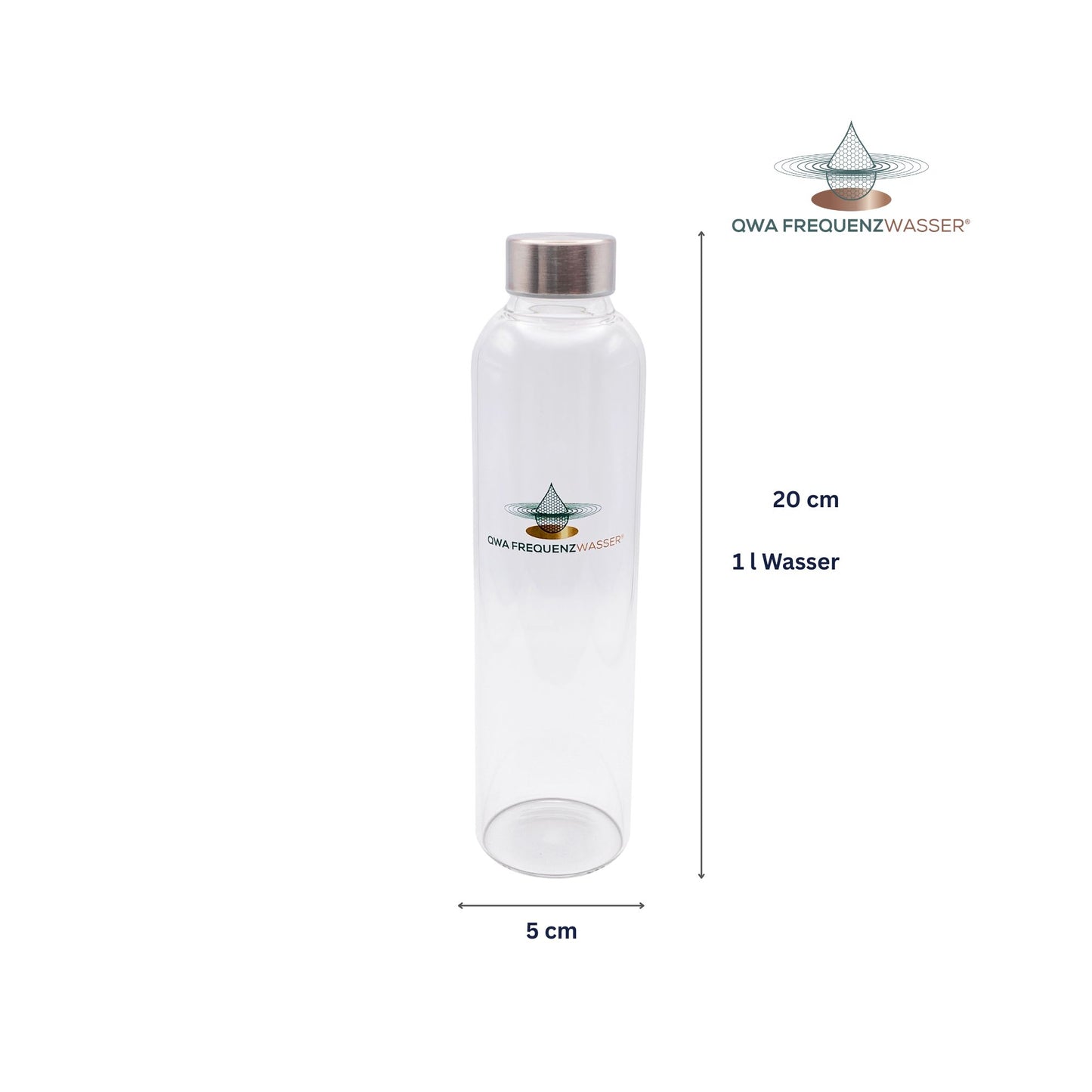 QWA Trinkflaschen-Set 0,75l inkl. QWA Frequenz-Untersetzer