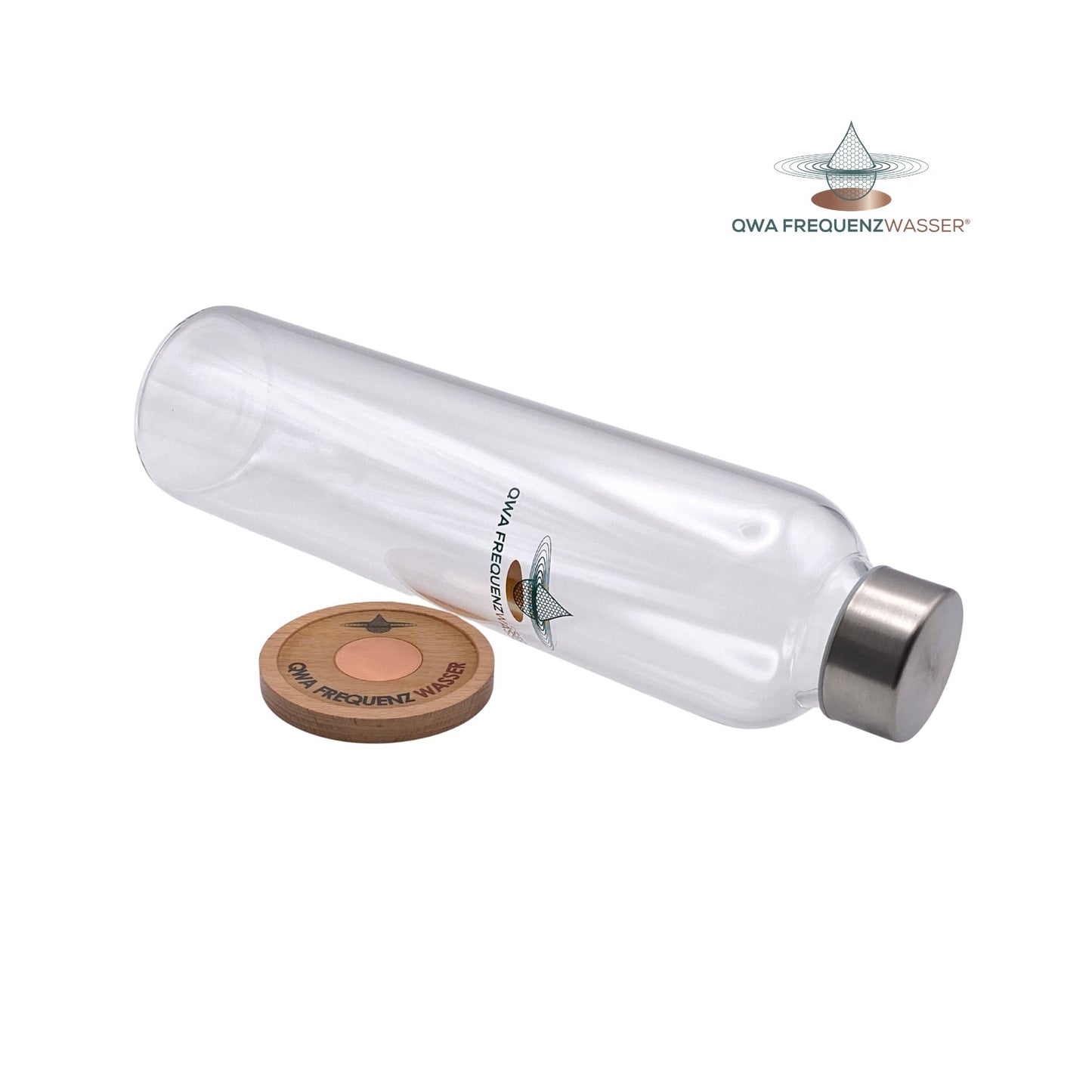 QWA Trinkflaschen-Set 0,75l inkl. QWA Frequenz-Untersetzer