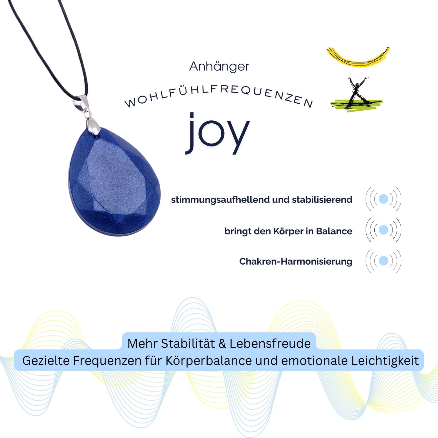 3x Frequenzanhänger "balance", "boost" und "joy"